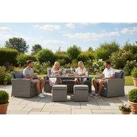 Royal Craft Paris 7-Seater Outdoor Sofa Dining Set with Rising Table