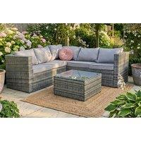 Vancouver 5 Seater Rattan Corner Sofa Set with Coffee Table & Cushions