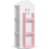 Kids' House-Shaped 360 Rotating Bookshelf with 10 Shelves