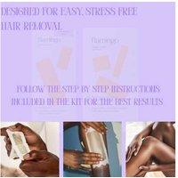 Flamingo No-Heat Bikini Wax Strips Kit - Sensitive Skin Hair Removal for Bikini Line