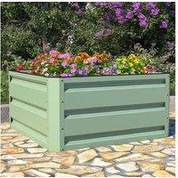 Raised Garden Bed Planters - Galvanised Steel, Sage Green, 3 Sizes