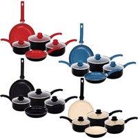 8-Piece Aluminium Non-Stick Cookware Set in Marble