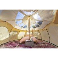 Cheshire Luxury Glamping Stay For 2 with Prosecco, Cooking Pack & Log Burner