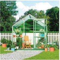 Traditional Aluminium Walk-In Greenhouse Storage Shed 6.2x4.3x6.6ft - Weatherproof, Polycarbonate Panels, Spacious Protection