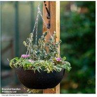 Stone Effect Hanging Basket - 30cm, Lightweight & UV Resistant