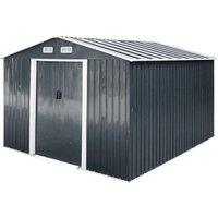 8.5x8ft Metal Garden Tool Storage Shed