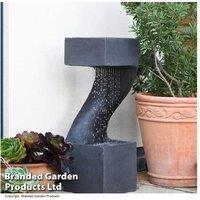 Modern Spiral Rainfall Water Feature & Planter - Outdoor Garden Ornament & Patio Decor
