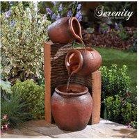 Tipping Pots Garden Water Feature - Outdoor Decor Fountain