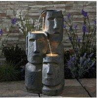 Easter Island Head Rockface Cascade Water Feature - Garden Ornament & Outdoor Decor