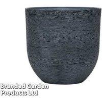 Dark Grey Stone Effect Garden Planter - Lightweight & Weatherproof