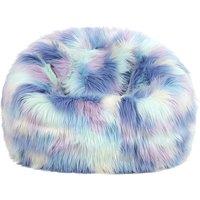 Kids' Faux Unicorn Fur Bean Bag Chair