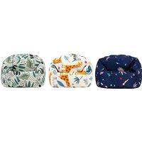 Kids' Bean Bag Chair - Safari, Dinosaur, or Space Prints