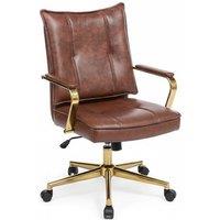 PU Upholstered Ergonomic Office Chair - Brown