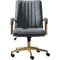 Chenille-Upholstered Office Chair with Adjustable Height and Swivel