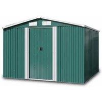 8.4ft x 8.5ft Metal Garden Tool Storage Shed with Ventilation & Sliding Doors