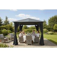 Titan 3m x 3m Galvanised Steel Gazebo - Grey