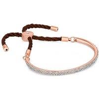 Rose Gold Plated Adjustable Java Bracelet - Crystal Accent, 21cm, Diamond Style London