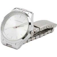 Luxenter Verni Quartz Silver Metal Watch, 32mm - Water-Resistant Classic Style