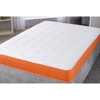 Bonnell Spring Memory Foam Mattress - Orange Quilted Border!