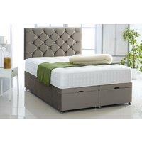 Chesterfield Ottoman Storage Bed with Lift-Up Mechanism & Headboard