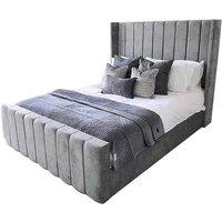 Elegant Winged Panel Bed Frame & Base
