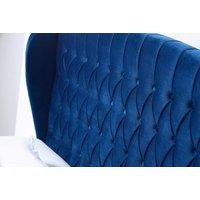Luxury Velvet Ottoman Storage Bed with Lift-Up Mechanism - Blue, Multiple Sizes