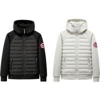Unisex Black Canada Goose- Casual Hooded Solid Colour Splicing Lightweight Jacket - 5 Sizes & 2 Colours
