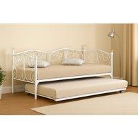 Olivia White Day Bed with Trundle & Mattress