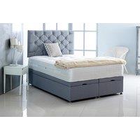 Linen Ottoman Storage Bed with Memory Foam Mattress