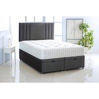 Plush Velvet Ottoman Storage Bed with Mattress
