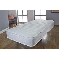 White Wavy Memory Foam & Open Coil Mattress - 5 Sizes, Hypoallergenic