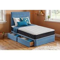 PRICE DROP! Kids Plush Velvet Divan Bed with Memory Mattress & Storage
