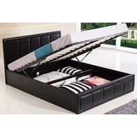 Gas Lift Ottoman Storage Bed - Hidden Storage, Faux Leather, Multi-Size