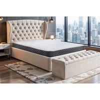 Plush Winged Bed Frame with Mattress - Upgrade for Ottoman Storage Box