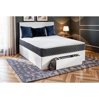 White Ivy Plush Divan Bed, Mattress & Optional Front Storage - 6 Sizes