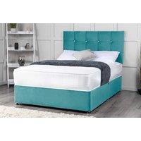 Divan Bed with Memory Sprung Mattress, Storage Drawers & Plush Headboard