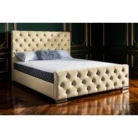 Premium Oasis Plush Bed with Headboard & Memory Mattress - Multiple Sizes & Colours