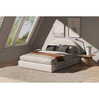 EARLY BIRD! Modern Linen Bed Frame & Base with Curved Headboard - Double or King
