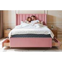 Wingline Divan Bed & Mattress - 8 Colours - 2 or 4 Drawers Option