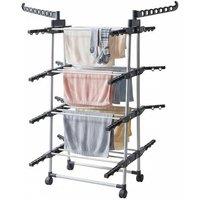 Superior XL Folding 4-Tier Drying Rack With 36 Extra Hooks & Shelf