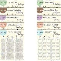 30‑Day Yoga Challenge Poster Set for Home Workout