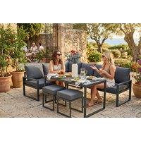 8-Seater Aluminium Corner Sofa Set in Anthracite Grey