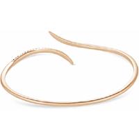 Diamond Style London Entwine Rose Gold Crystal Bangle - 6.5cm, Stackable Bracelet