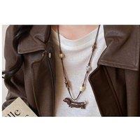 4pcs Women's Trendy Pendant Necklace Set - Titanium Steel & Copper Chains, Multicolour Statement Jewellery