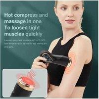Foldable Muscle Massage Gun - 32-Speed Compact Beauty Massager with Hot Compress & USB Rechargeable