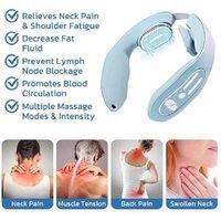 Portable Heated Neck Massager - EMS Acupoint, 4 Modes, USB Rechargeable