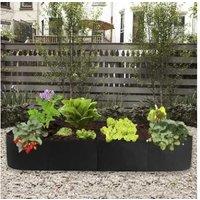 Rectangular Multi-Grid Outdoor Flower & Herb Planter Bag 60x60x30cm