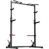 141-222cm Adjustable Squat Rack with Pull-Up Bar & 300kg Capacity