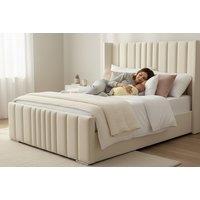 Luxurious Paris Wingback Panel Bed with Mattress for Any Bedroom