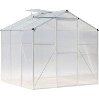 Spacious Aluminium Hobby Greenhouse with Sliding Door and Roof Window